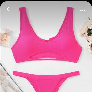 Hot Pink Cut Out Bikini